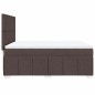 vidaXL Boxspringbett mit Matratze Dunkelbraun 140x200 cm Stoff vidaXL Boxspringbett mit Matratze Dunkelbraun 140x200 cm Stoff