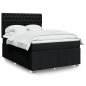 vidaXL Boxspringbett mit Matratze Schwarz 140x200 cm Stoff vidaXL Boxspringbett mit Matratze Schwarz 140x200 cm Stoff