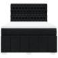 vidaXL Boxspringbett mit Matratze Schwarz 140x200 cm Stoff vidaXL Boxspringbett mit Matratze Schwarz 140x200 cm Stoff