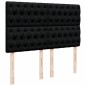vidaXL Boxspringbett mit Matratze Schwarz 140x200 cm Stoff vidaXL Boxspringbett mit Matratze Schwarz 140x200 cm Stoff