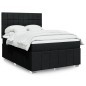 vidaXL Boxspringbett mit Matratze Schwarz 140x200 cm Stoff vidaXL Boxspringbett mit Matratze Schwarz 140x200 cm Stoff