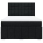 vidaXL Boxspringbett mit Matratze Schwarz 140x200 cm Stoff vidaXL Boxspringbett mit Matratze Schwarz 140x200 cm Stoff