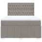 vidaXL Boxspringbett mit Matratze Taupe 140x200 cm Stoff vidaXL Boxspringbett mit Matratze Taupe 140x200 cm Stoff