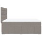 vidaXL Boxspringbett mit Matratze Taupe 140x200 cm Stoff vidaXL Boxspringbett mit Matratze Taupe 140x200 cm Stoff