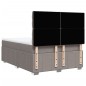 vidaXL Boxspringbett mit Matratze Taupe 140x200 cm Stoff vidaXL Boxspringbett mit Matratze Taupe 140x200 cm Stoff
