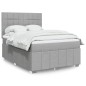 vidaXL Boxspringbett mit Matratze Hellgrau 140x200 cm Stoff vidaXL Boxspringbett mit Matratze Hellgrau 140x200 cm Stoff