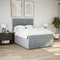 vidaXL Boxspringbett mit Matratze Hellgrau 140x200 cm Stoff vidaXL Boxspringbett mit Matratze Hellgrau 140x200 cm Stoff