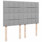 vidaXL Boxspringbett mit Matratze Hellgrau 140x200 cm Stoff vidaXL Boxspringbett mit Matratze Hellgrau 140x200 cm Stoff