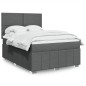 vidaXL Boxspringbett mit Matratze Dunkelgrau 140x200 cm Stoff vidaXL Boxspringbett mit Matratze Dunkelgrau 140x200 cm Stoff