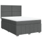 vidaXL Boxspringbett mit Matratze Dunkelgrau 140x200 cm Stoff vidaXL Boxspringbett mit Matratze Dunkelgrau 140x200 cm Stoff