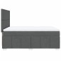 vidaXL Boxspringbett mit Matratze Dunkelgrau 140x200 cm Stoff vidaXL Boxspringbett mit Matratze Dunkelgrau 140x200 cm Stoff