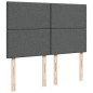 vidaXL Boxspringbett mit Matratze Dunkelgrau 140x200 cm Stoff vidaXL Boxspringbett mit Matratze Dunkelgrau 140x200 cm Stoff