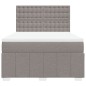 vidaXL Boxspringbett mit Matratze Taupe 140x200 cm Stoff vidaXL Boxspringbett mit Matratze Taupe 140x200 cm Stoff