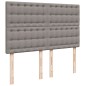 vidaXL Boxspringbett mit Matratze Taupe 140x200 cm Stoff vidaXL Boxspringbett mit Matratze Taupe 140x200 cm Stoff
