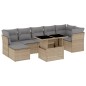 vidaXL 8-tlg. Garten-Sofagarnitur mit Kissen Beige Poly Rattan vidaXL 8-tlg. Garten-Sofagarnitur mit Kissen Beige Poly Rattan