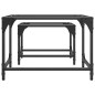 vidaXL Satztische 2 Stk. mit Glasplatte Transparent Stahl vidaXL Satztische 2 Stk. mit Glasplatte Transparent Stahl