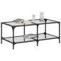 vidaXL Couchtisch mit Glasplatte Transparent 98,5x50x40 cm Stahl vidaXL Couchtisch mit Glasplatte Transparent 98,5x50x40 cm Stahl