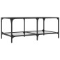 vidaXL Couchtisch mit Glasplatte Transparent 98,5x50x40 cm Stahl vidaXL Couchtisch mit Glasplatte Transparent 98,5x50x40 cm Stahl