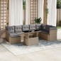 vidaXL 9-tlg. Garten-Sofagarnitur mit Kissen Beige Poly Rattan vidaXL 9-tlg. Garten-Sofagarnitur mit Kissen Beige Poly Rattan