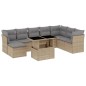 vidaXL 9-tlg. Garten-Sofagarnitur mit Kissen Beige Poly Rattan vidaXL 9-tlg. Garten-Sofagarnitur mit Kissen Beige Poly Rattan