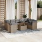 vidaXL 10-tlg. Garten-Sofagarnitur mit Kissen Beige Poly Rattan vidaXL 10-tlg. Garten-Sofagarnitur mit Kissen Beige Poly Rattan
