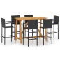 vidaXL 7-tlg. Gartenbar-Set Schwarz vidaXL 7-tlg. Gartenbar-Set Schwarz