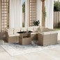 vidaXL 10-tlg. Garten-Sofagarnitur mit Kissen Beige Poly Rattan vidaXL 10-tlg. Garten-Sofagarnitur mit Kissen Beige Poly Rattan