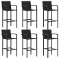 vidaXL 7-tlg. Gartenbar-Set Schwarz vidaXL 7-tlg. Gartenbar-Set Schwarz