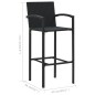 vidaXL 7-tlg. Gartenbar-Set Schwarz vidaXL 7-tlg. Gartenbar-Set Schwarz