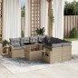 vidaXL 9-tlg. Garten-Sofagarnitur mit Kissen Beige Poly Rattan vidaXL 9-tlg. Garten-Sofagarnitur mit Kissen Beige Poly Rattan
