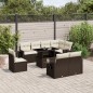 vidaXL 9-tlg. Garten-Sofagarnitur mit Kissen Braun Poly Rattan vidaXL 9-tlg. Garten-Sofagarnitur mit Kissen Braun Poly Rattan