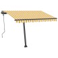 Gelenkarmmarkise mit LED 300x250 cm Gelb und Weiß Gelenkarmmarkise mit LED 300x250 cm Gelb und Weiß