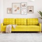 vidaXL 3-Sitzer-Sofa Hellgelb 210 cm Stoff vidaXL 3-Sitzer-Sofa Hellgelb 210 cm Stoff
