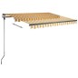 Gelenkarmmarkise mit LED 300x250 cm Gelb und Weiß Gelenkarmmarkise mit LED 300x250 cm Gelb und Weiß