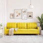 vidaXL 3-Sitzer-Sofa Hellgelb 210 cm Stoff vidaXL 3-Sitzer-Sofa Hellgelb 210 cm Stoff