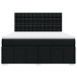 vidaXL Boxspringbett mit Matratze Schwarz 180x200 cm Stoff vidaXL Boxspringbett mit Matratze Schwarz 180x200 cm Stoff