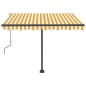 Gelenkarmmarkise mit LED 300x250 cm Gelb und Weiß Gelenkarmmarkise mit LED 300x250 cm Gelb und Weiß