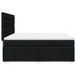 vidaXL Boxspringbett mit Matratze Schwarz 180x200 cm Stoff vidaXL Boxspringbett mit Matratze Schwarz 180x200 cm Stoff
