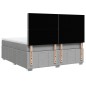 vidaXL Boxspringbett mit Matratze Hellgrau 180x200 cm Stoff vidaXL Boxspringbett mit Matratze Hellgrau 180x200 cm Stoff