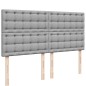 vidaXL Boxspringbett mit Matratze Hellgrau 180x200 cm Stoff vidaXL Boxspringbett mit Matratze Hellgrau 180x200 cm Stoff