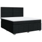 vidaXL Boxspringbett mit Matratze Schwarz 180x200 cm Stoff vidaXL Boxspringbett mit Matratze Schwarz 180x200 cm Stoff