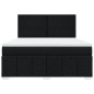 vidaXL Boxspringbett mit Matratze Schwarz 180x200 cm Stoff vidaXL Boxspringbett mit Matratze Schwarz 180x200 cm Stoff