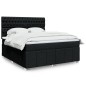 vidaXL Boxspringbett mit Matratze Schwarz 180x200 cm Stoff vidaXL Boxspringbett mit Matratze Schwarz 180x200 cm Stoff