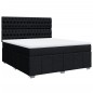 vidaXL Boxspringbett mit Matratze Schwarz 180x200 cm Stoff vidaXL Boxspringbett mit Matratze Schwarz 180x200 cm Stoff