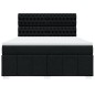 vidaXL Boxspringbett mit Matratze Schwarz 180x200 cm Stoff vidaXL Boxspringbett mit Matratze Schwarz 180x200 cm Stoff