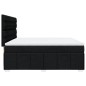 vidaXL Boxspringbett mit Matratze Schwarz 180x200 cm Stoff vidaXL Boxspringbett mit Matratze Schwarz 180x200 cm Stoff