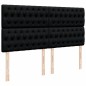 vidaXL Boxspringbett mit Matratze Schwarz 180x200 cm Stoff vidaXL Boxspringbett mit Matratze Schwarz 180x200 cm Stoff