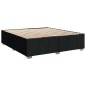vidaXL Boxspringbett mit Matratze Schwarz 180x200 cm Stoff vidaXL Boxspringbett mit Matratze Schwarz 180x200 cm Stoff