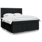 vidaXL Boxspringbett mit Matratze Schwarz 180x200 cm Stoff vidaXL Boxspringbett mit Matratze Schwarz 180x200 cm Stoff