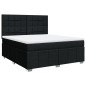 vidaXL Boxspringbett mit Matratze Schwarz 180x200 cm Stoff vidaXL Boxspringbett mit Matratze Schwarz 180x200 cm Stoff